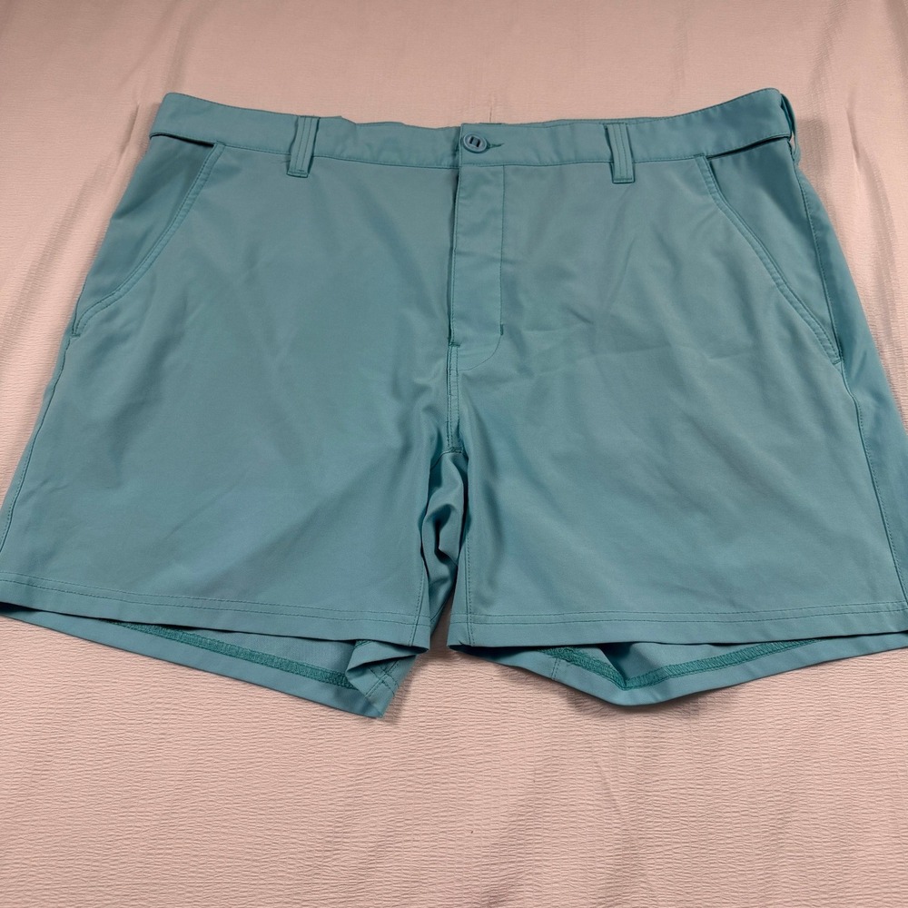 Huk Mens Performance Fishing Shorts XXL Aqua Blue Stretch Cargo Utility H1200021